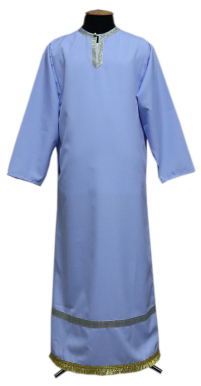 ПІДРИЗНИК   Блакитний   р46/д150см   Габардин Галун 