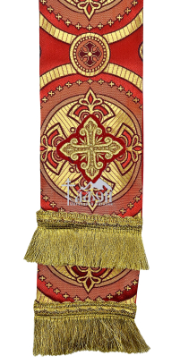 ЗАКЛАДКА для ЄВАНГЕЛІЄ Червона 9.5/140см Парча 