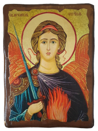 УРИИЛ АРХАНГЕЛ   ↕17см ↔13см Дерево Литография