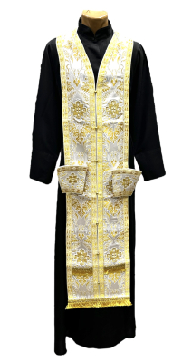 Требний набір ЄПИТРАХИЛЬ і ПОРУЧІ Біло-золоті Парча