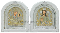 Пара Вседержитель  Казанська   ↕27.5см ↔24.6см Літографія Срібло