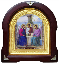 ТРОИЦА Старозаветная   ↕29см ↔26см Литография 