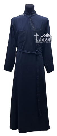 Підрясник грецький   Темно-синій 54р   Шерсть-віскоза Вишивка Виноград