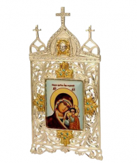 Икона латунная в серебрении "Казанская" 72,34