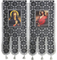 ХОРУГВИ Чорні   ↕90см ↔50см Парча