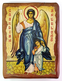 ЯНГОЛ З ДІТЬМИ   ↕17см ↔13см Дерево Літографія