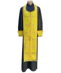 Требний набір ЄПИТРАХИЛЬ і ПОРУЧІ Жовтий Парча 