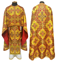 Облачення  Червоне   54р ↕145см   Парча "Преображенський хрест"