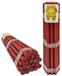 1кгСвечи 100%ВОСКОВЫЕ Красные Спиральные   Количество-22шт 