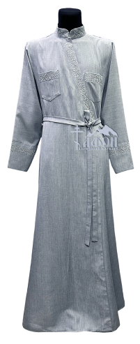 Підрясник грецький   Сірий 46р   Габардин-льон Вишивка Хрест грецький  