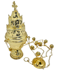 КАДИЛО   ↕74см ↑26см ↔10см Латунь Греція 