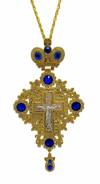 КРЕСТ Наперсный ↕19см ↔10см Латунь  Китай