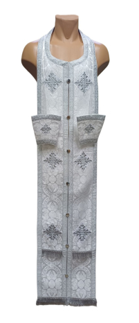 Требный набор ЕПИТРАХИЛЬ и ПОРУЧИ Белый Парча