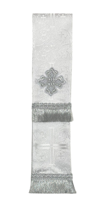 ЗАКЛАДКА для ЄВАНГЕЛІЄ Біла 10/140см Парча