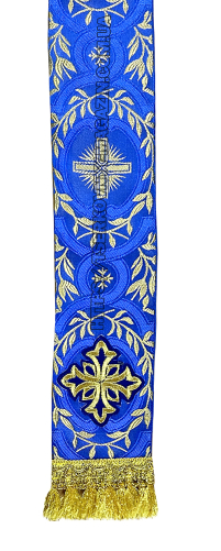 ЗАКЛАДКА для ЄВАНГЕЛІЄ Синя 9/140см Парча