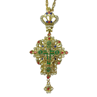 КРЕСТ Наперсный ↕12см ↔5,5см Латунь  Китай