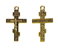 Хрестик НАТІЛЬНИЙ    ↕2.8см ↔1.7см Металевий   Золото
