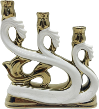 СВІЧНИК Білий Комбінований Хвиля ↕15,5см