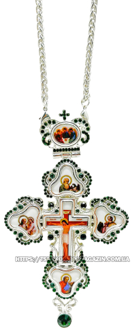 ХРЕСТ Наперсний ↕15.5см ↔9см Латунь Китай (SG)