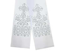 РУШНИК   ↕150см ↔14см Хрест  Срібло 