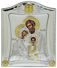 СВЯТЕ СІМЕЙСТВО   ↕25см ↔20см МДФ Шовкографія PVD(посріблення) Греція