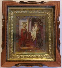 СТРЕТЕНИЕ ГОСПОДНЕ   ↕19см ↔17см Дерево Литография