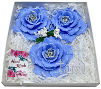 МЫЛО ручной работы "СНЕЖНЫЕ РОЗЫ" Набор 165 г.