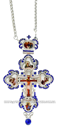 ХРЕСТ Наперсний ↕15.5см ↔9см Латунь Китай (SB)