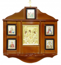 Иконостас "Троица" в ризе с полкой для лампады