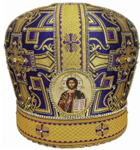 МИТРА   Фіолетова   Розмір 57.5   Парча  