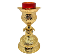 ЛАМПАДА  напрестольна   в22см/Ø13.5см   Латунь Греція   (1007-04)
