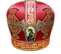 МИТРА   Червона   Розмір 58   Парча 