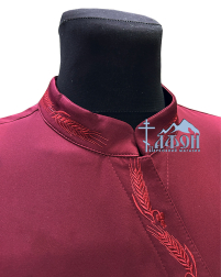 Підрясник грецький   Бордовий 60р   Костюмна тканина "стретч"   Вишивка Колос