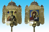 Икона ЗАПРЕСТОЛЬНАЯ   68/48см   Латунь 