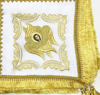 СКАТЕРТИНА   Біла   р2,10/2,15 м   Атлас Вишивка