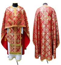 Облачення  Червоне   52/д145см   Парча "Нарцис" НА ЗАМОВЛЕННЯ