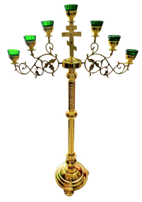 СЕМИЛАМПАДНИК Запрестольный в155/ш90см   Латунь