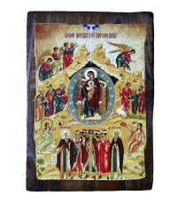 Собор БОГОРОДИЦІ   23/17см Дерево Літографія