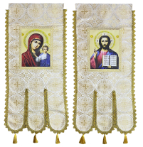 ХОРУГВИ  Біло-золоті   ↕120см ↔65см Парча