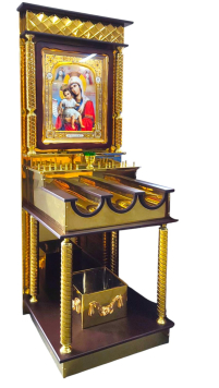 ПІДСТАВКА для СВІЧОК на 3 відділа з іконою ↑200см ↔75см ↕71см МДФ Булат