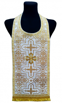 Требний ЄПИТРАХИЛЬ Білий Парча