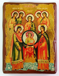 Собор МИХАЙЛА АРХАНГЕЛА   ↕17см ↔13см Дерево Літографія 