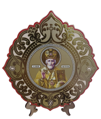 МИКОЛАЙ ЧУДОТВОРЕЦЬ   ↕14,5см ↔14см   ДСП Літографія   