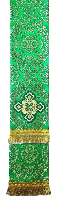 ЗАКЛАДКА для Евангелия Зеленая 11,5/140см  Парча