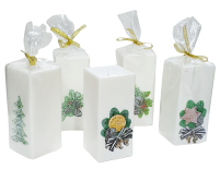 Свеча ДЕКОРАТИВНАЯ РОЖДЕСТВЕНСКАЯ   ↕14см ↔6см  Парафин