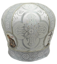 МИТРА   Белая   Размер 57   Парча 