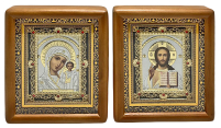 Пара Вседержитель  Казанская   ↕21см ↔18см Литография   38-ПУТ