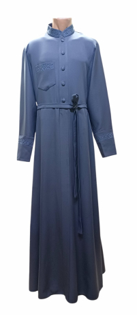 Підрясник сутана   Сірий  52 р.   Костюмна тканина   Вишивка "Хрест"