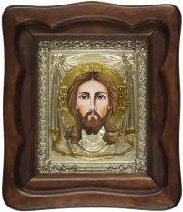 СПАС НЕРУКОТВОРНИЙ   ↕19см ↔16,5см Холст Гальваніка