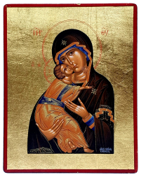 ВЛАДИМИРСКАЯ   ↕19см ↔15см Дерево Шелкография Сусальное золото Греция